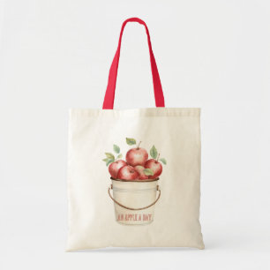 Tote Bag Un seau Une pomme par jour