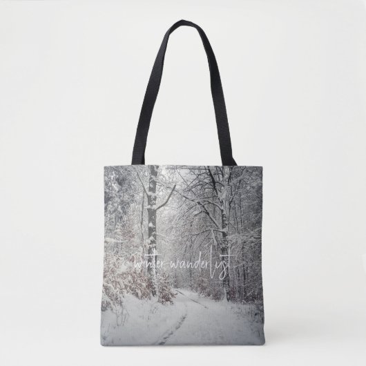 Tote Bag Un sentier à travers la forêt d'hiver enchanteress (Devant)