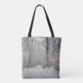 Tote Bag Un sentier à travers la forêt d'hiver enchanteress (Dos)