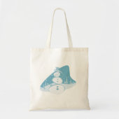 Tote Bag Un Snowman Portant Un Chapeau Haut (Devant)