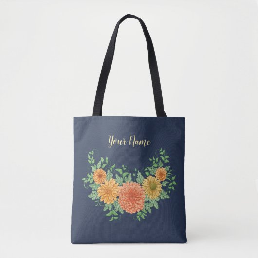 Tote Bag Un sourire aux fleurs (Devant)