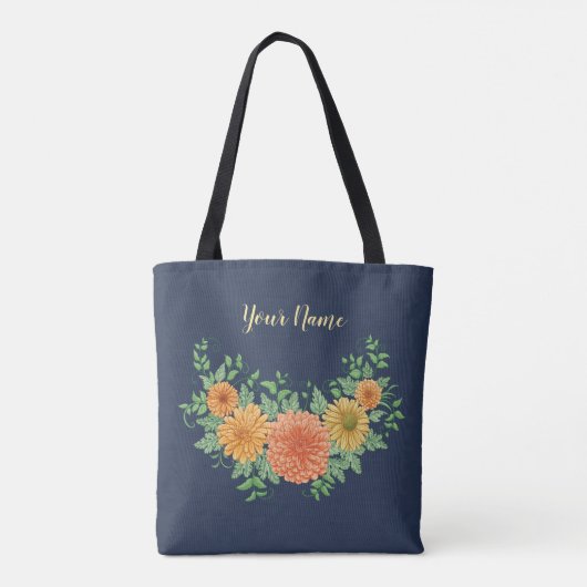 Tote Bag Un sourire aux fleurs (Dos)