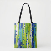 Tote Bag Un tableau abstrait avec des rayures verticales (Devant)