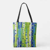 Tote Bag Un tableau abstrait avec des rayures verticales (Dos)
