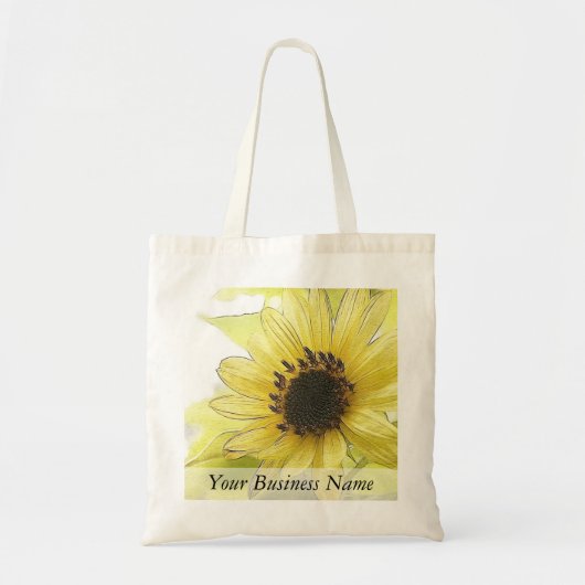 Tote Bag Un tournesol jaune citron simple (Devant)