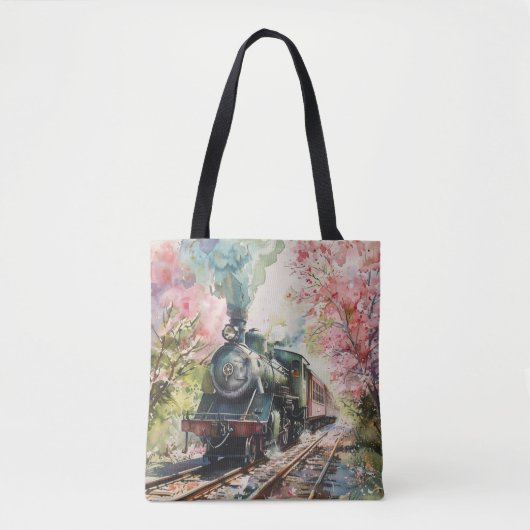 Tote Bag Un train au printemps (Devant)