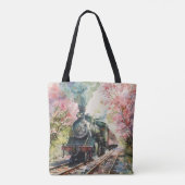 Tote Bag Un train au printemps (Dos)