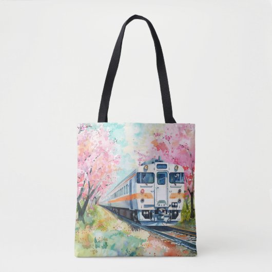 Tote Bag Un train au printemps (Devant)