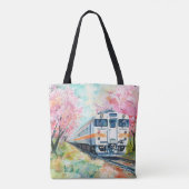 Tote Bag Un train au printemps (Dos)