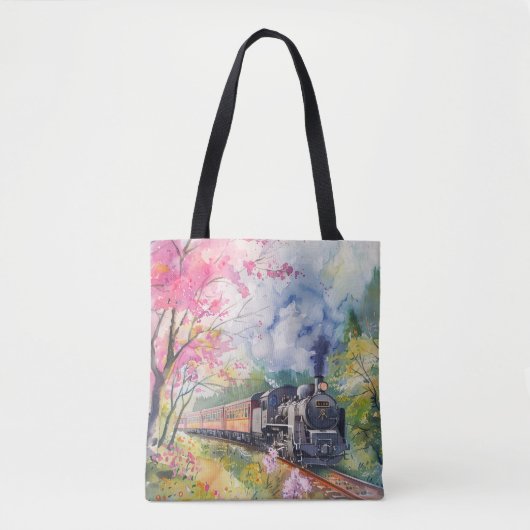 Tote Bag Un train au printemps (Devant)