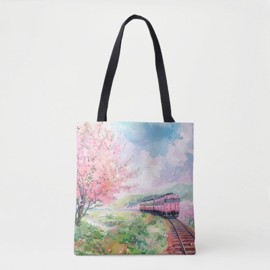 Tote Bag Un train au printemps (Devant)