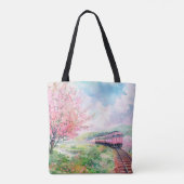 Tote Bag Un train au printemps (Dos)
