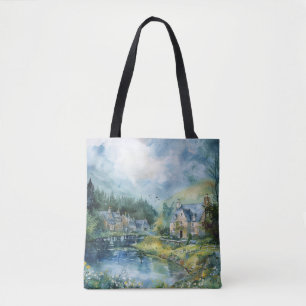 Tote Bag Un village écossais paisible