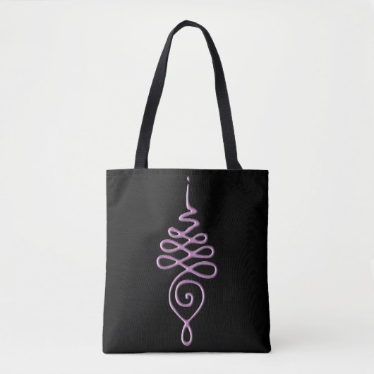 Tote Bag Unalome rose (Devant)