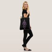 Tote Bag Unalome rose (Sur le modèle)