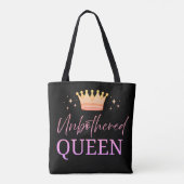 Tote Bag Unbothered Queen Tote Shopping Bag (Dos)