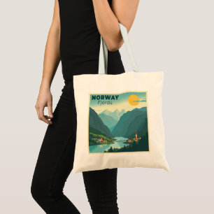 Tote Bag Une affiche de voyage classique nostalgique - Norv