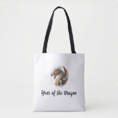 Tote Bag Une année d'aquarelle de dragon (Devant)