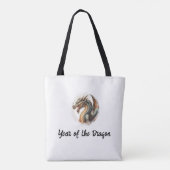 Tote Bag Une année d'aquarelle de dragon (Dos)