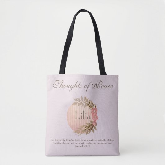 Tote Bag Une belle Bible pour la paix (Devant)
