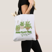 Tote Bag Une belle étiquette pour maman amoureuse plante. (De près)