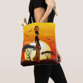 Tote Bag Une belle femme africaine Silhouette sur les solei (De près)