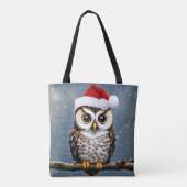 Tote Bag Une chouette chouette de Noël (Dos)