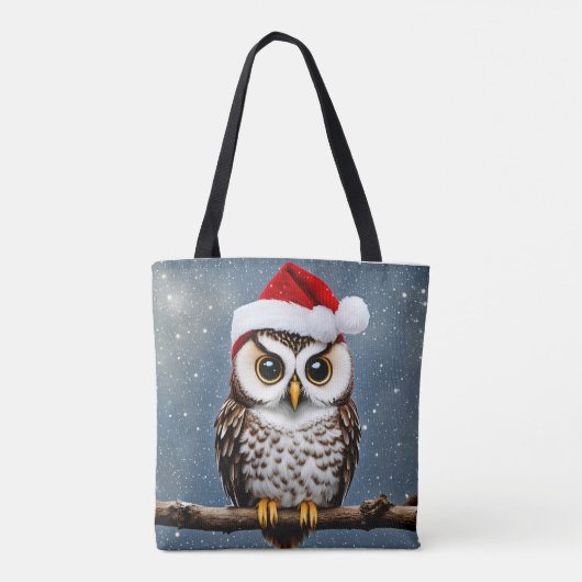 Tote Bag Une chouette chouette de Noël (Dos)