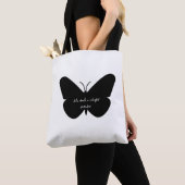 Tote Bag Une citation simple dans un simple papillon (De près)