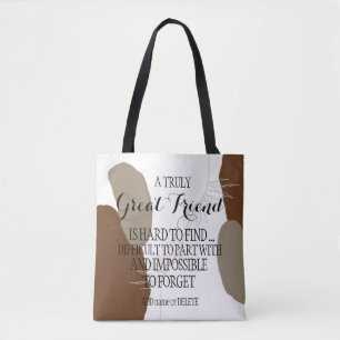 Tote Bag Une citation vraiment grand ami Quitter le Merci c