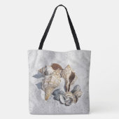 Tote Bag Une collection de coquillages sur le sable (Dos)
