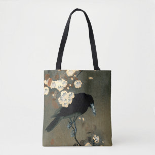 Tote Bag Une corneille et une fleur par le cru d'Ohara