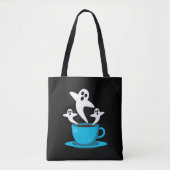 Tote Bag Une coupe de café fumeur fantôme (Devant)
