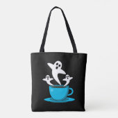 Tote Bag Une coupe de café fumeur fantôme (Dos)
