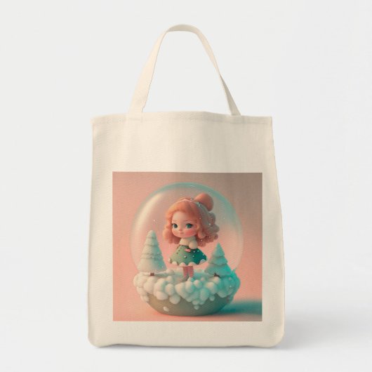 Tote Bag Une drôle de petite poupée sur un nuage (Devant)