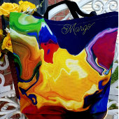 Tote Bag Une explosion de design graphique de bonheur jaune