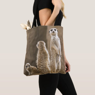 Tote Bag Une famille de Meerkats