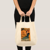 Tote Bag Une Femme À Tête Rouge Attend L'Affiche Des Oiseau (Devant (produit))