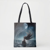 Tote Bag Une Femme Au Feu De La Lune Océanique (Devant)