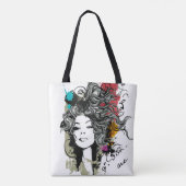 Tote Bag Une femme forte et dotée de moyens (Dos)