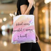 Une femme rose Aquarelle Chic Typographie