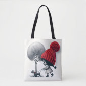 Tote Bag Une fille afro-américaine marche son chien (Devant)
