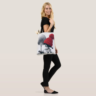 Tote Bag Une fille afro-américaine marche son chien