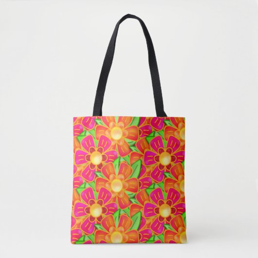 Tote Bag Une floraison lumineuse pour une hippie moderne un (Devant)