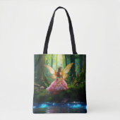 Tote Bag Une forêt féerique magique (Devant)