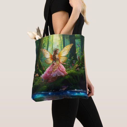 Tote Bag Une forêt féerique magique (De près)