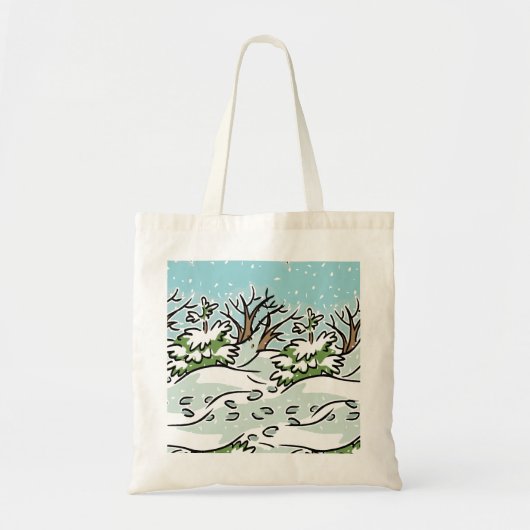 Tote Bag Une forêt neigeuse - (Devant)