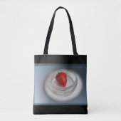 Tote Bag Une fraise dans une tasse (Devant)