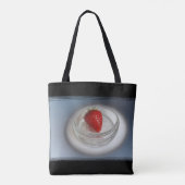 Tote Bag Une fraise dans une tasse (Dos)