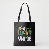 Tote Bag Une infirmière chanceuse à la Saint-Patrick (Devant)